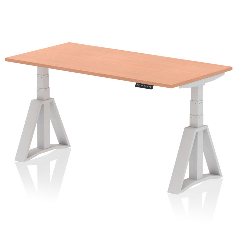 Breeze Height Adjustable Desk without Cable Ports With Piste Foot - Image 3