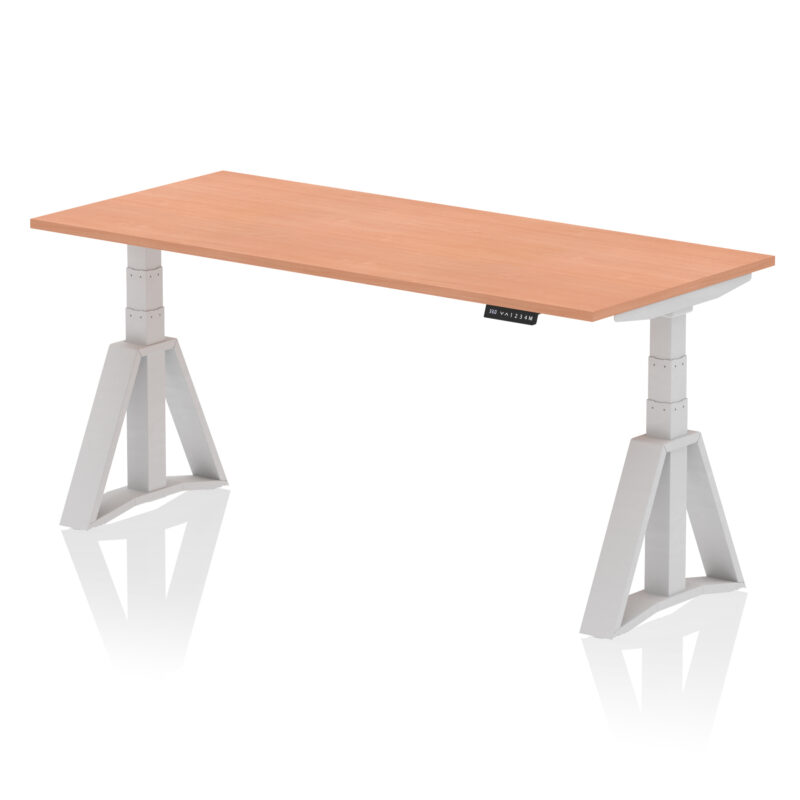 Breeze Height Adjustable Desk without Cable Ports With Piste Foot - Image 4