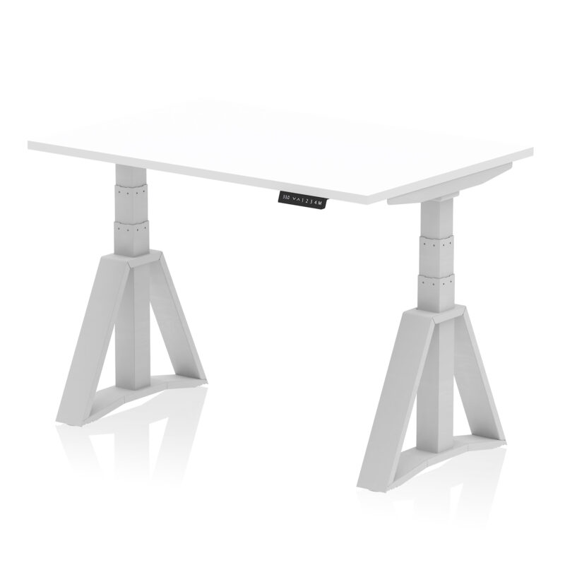 Breeze Height Adjustable Desk without Cable Ports With Piste Foot - Image 9