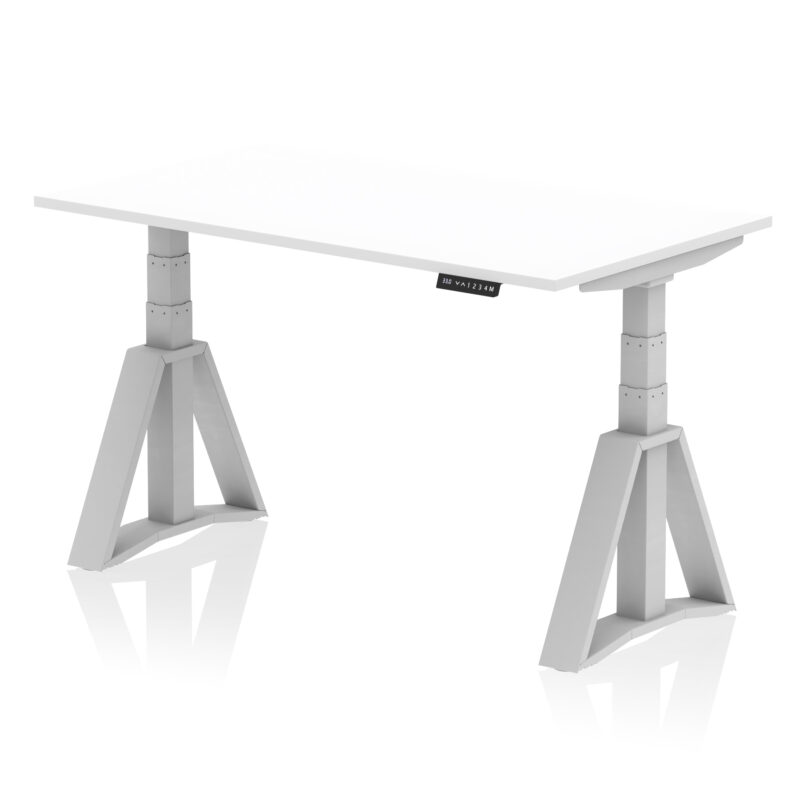 Breeze Height Adjustable Desk without Cable Ports With Piste Foot - Image 10