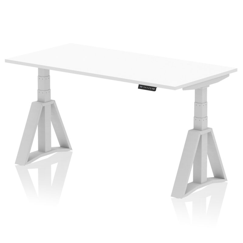 Breeze Height Adjustable Desk without Cable Ports With Piste Foot - Image 11