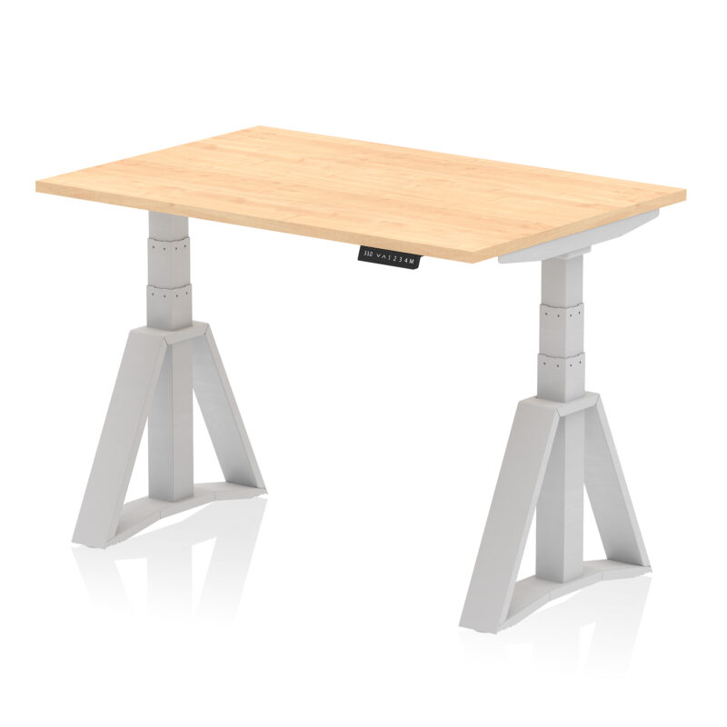 Breeze Height Adjustable Desk without Cable Ports With Piste Foot - Image 13