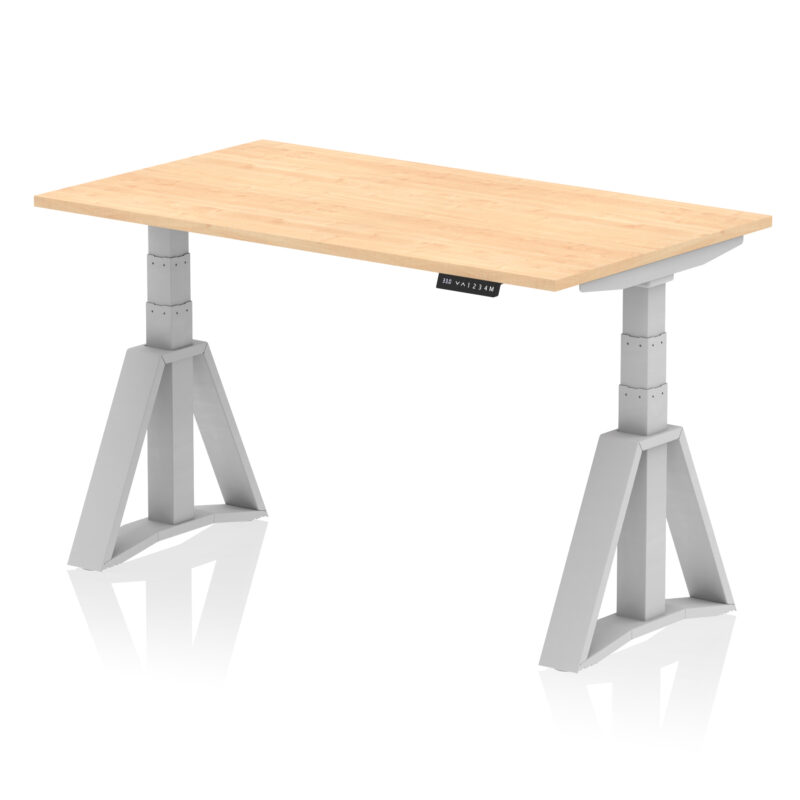 Breeze Height Adjustable Desk without Cable Ports With Piste Foot - Image 14