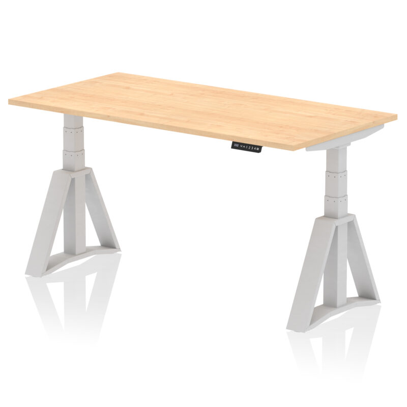 Breeze Height Adjustable Desk without Cable Ports With Piste Foot - Image 15
