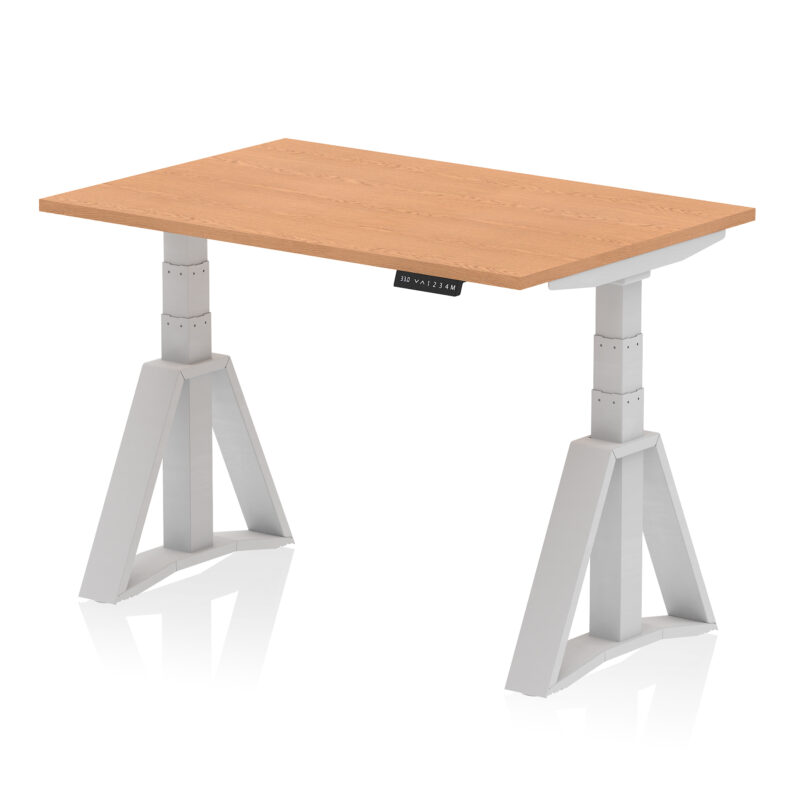 Breeze Height Adjustable Desk without Cable Ports With Piste Foot - Image 17