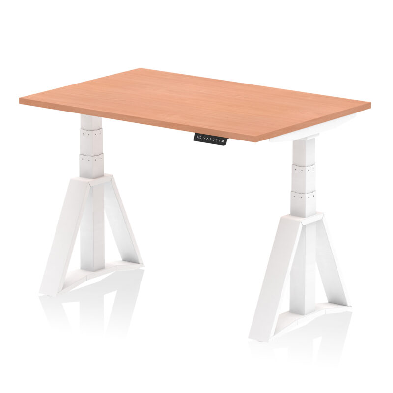 Breeze Height Adjustable Desk without Cable Ports With Piste Foot - Image 21