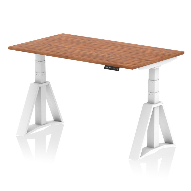 Breeze Height Adjustable Desk without Cable Ports With Piste Foot - Image 26