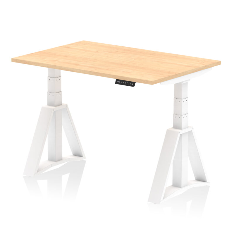 Breeze Height Adjustable Desk without Cable Ports With Piste Foot - Image 33