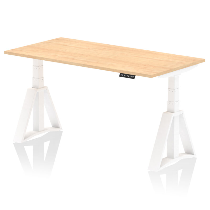 Breeze Height Adjustable Desk without Cable Ports With Piste Foot - Image 35