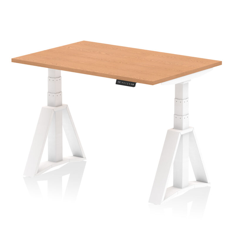 Breeze Height Adjustable Desk without Cable Ports With Piste Foot - Image 37