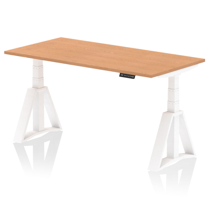 Breeze Height Adjustable Desk without Cable Ports With Piste Foot - Image 39