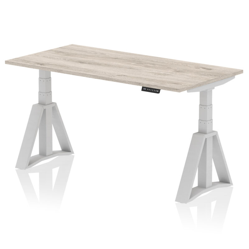 Breeze Height Adjustable Desk without Cable Ports With Piste Foot - Image 45