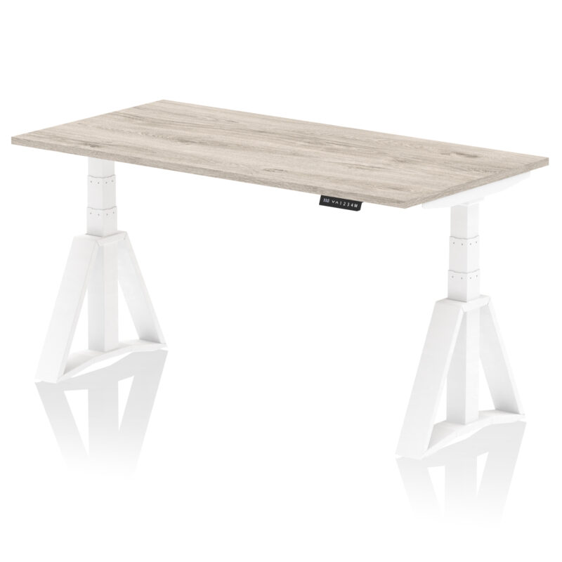 Breeze Height Adjustable Desk without Cable Ports With Piste Foot - Image 46