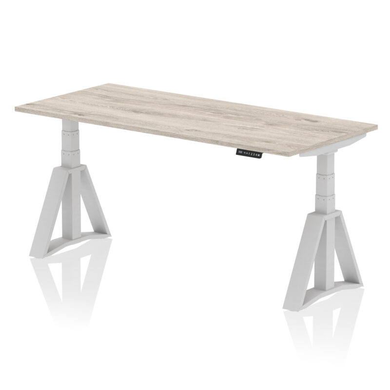 Breeze Height Adjustable Desk without Cable Ports With Piste Foot - Image 47