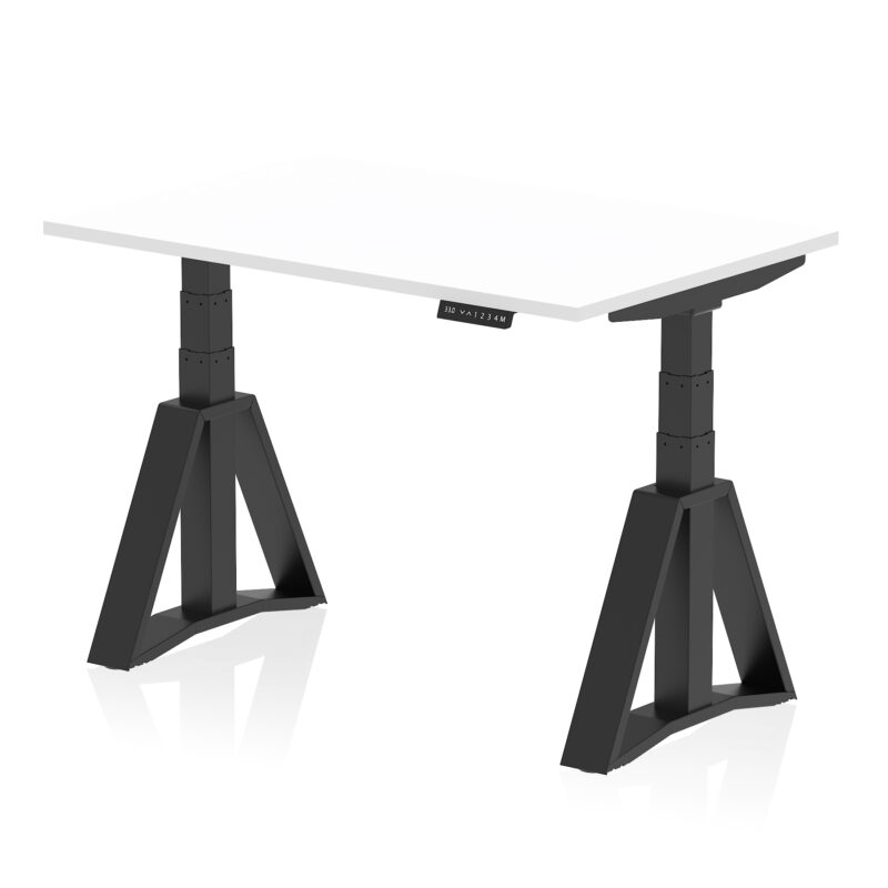 Breeze Height Adjustable Desk without Cable Ports With Piste Foot - Image 57