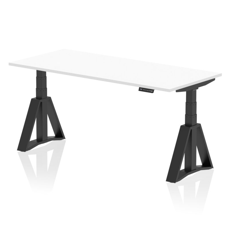 Breeze Height Adjustable Desk without Cable Ports With Piste Foot - Image 60