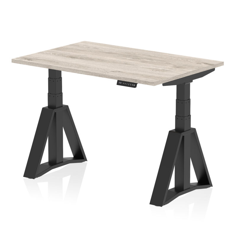 Breeze Height Adjustable Desk without Cable Ports With Piste Foot - Image 69