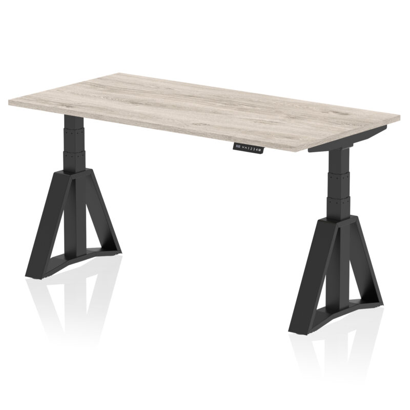 Breeze Height Adjustable Desk without Cable Ports With Piste Foot - Image 71
