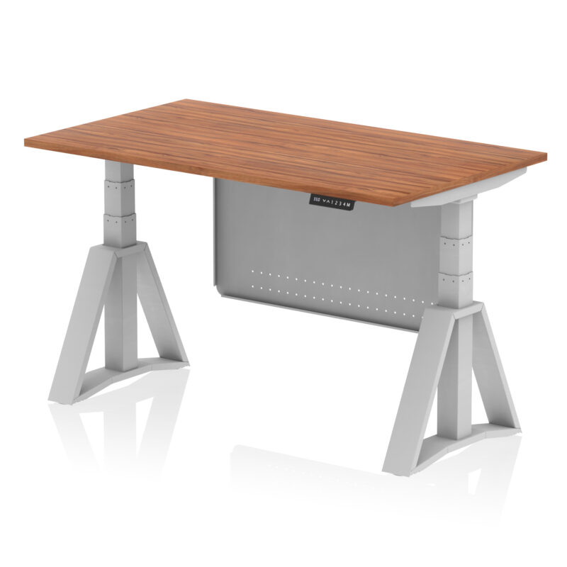 Breeze Height Adjustable Desk without Cable Ports With Steel Modesty Panel With Piste Foot - Image 6