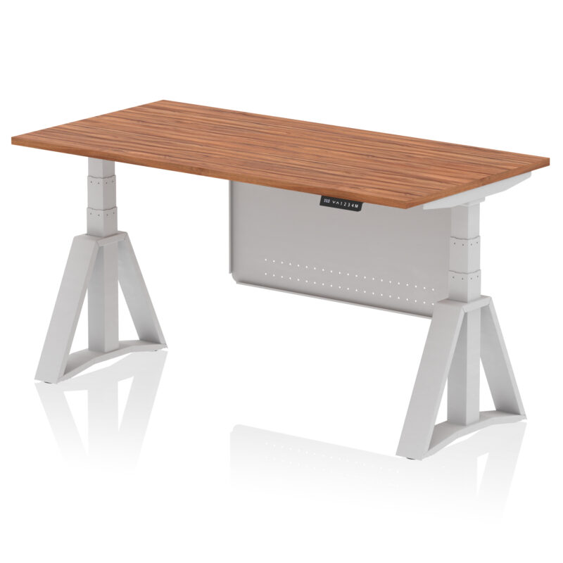 Breeze Height Adjustable Desk without Cable Ports With Steel Modesty Panel With Piste Foot - Image 7