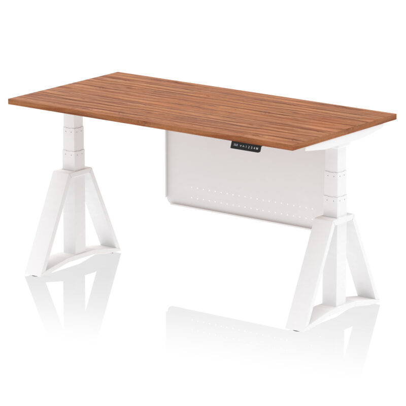 Breeze Height Adjustable Desk without Cable Ports With Steel Modesty Panel With Piste Foot - Image 27