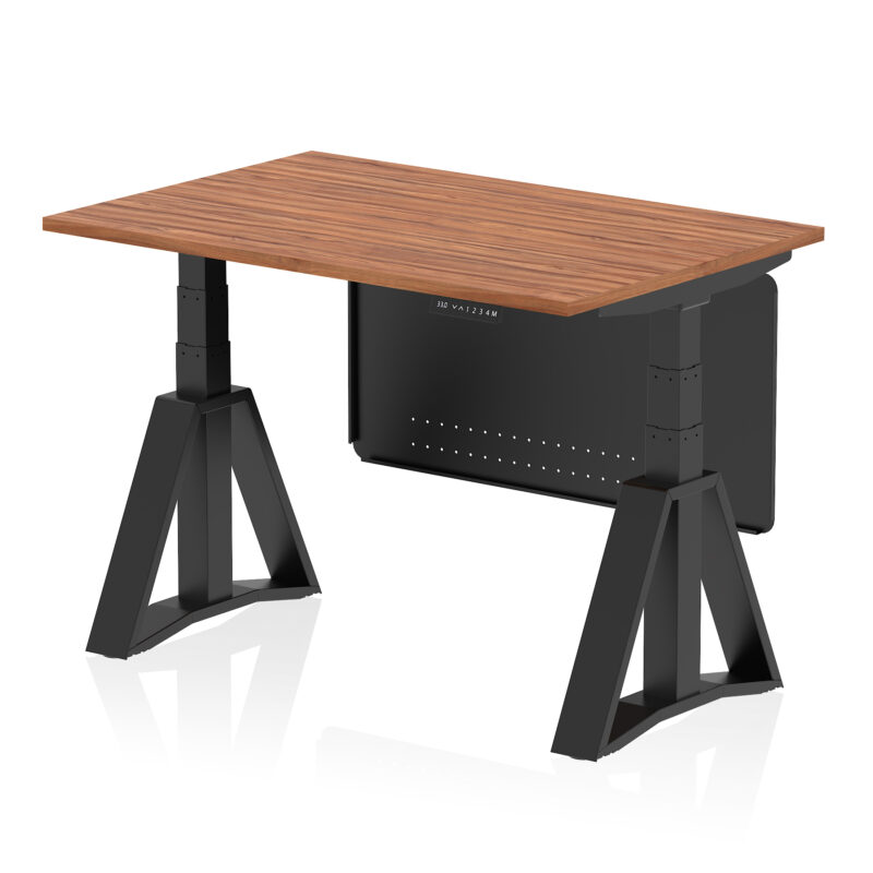 Breeze Height Adjustable Desk without Cable Ports With Steel Modesty Panel With Piste Foot - Image 53