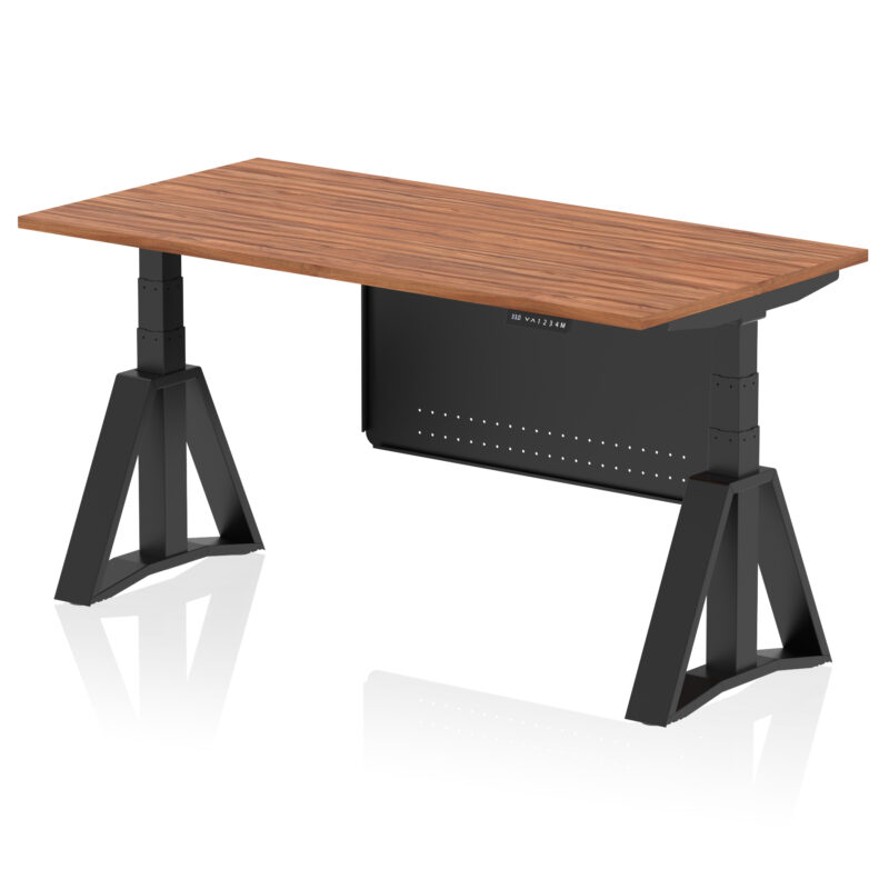 Breeze Height Adjustable Desk without Cable Ports With Steel Modesty Panel With Piste Foot - Image 55
