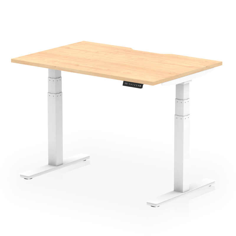 Breeze Scalloped Edge Height Adjustable Office Desk - Image 9