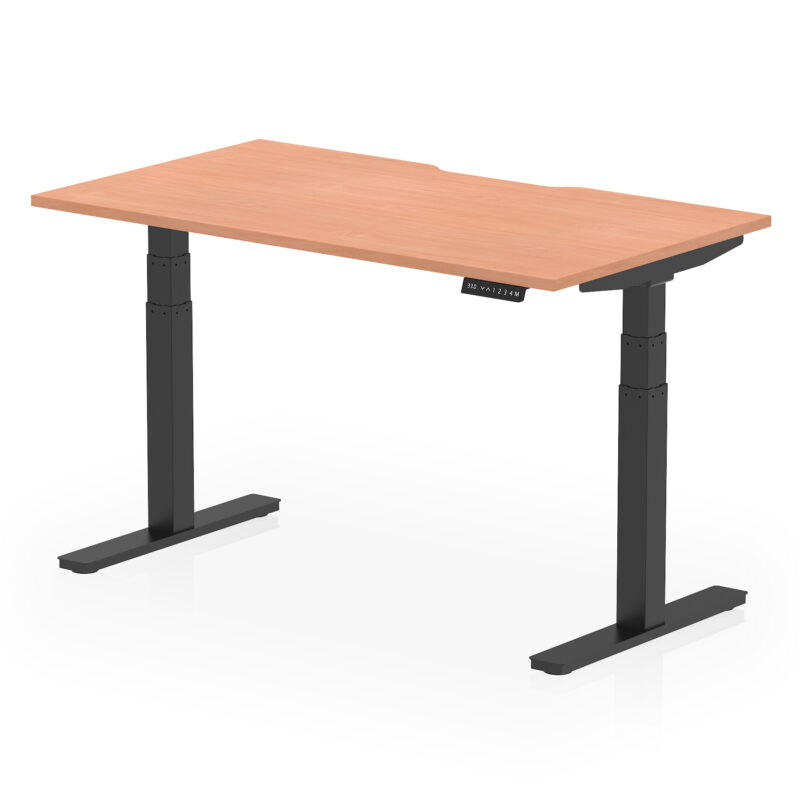 Breeze Scalloped Edge Height Adjustable Office Desk - Image 19