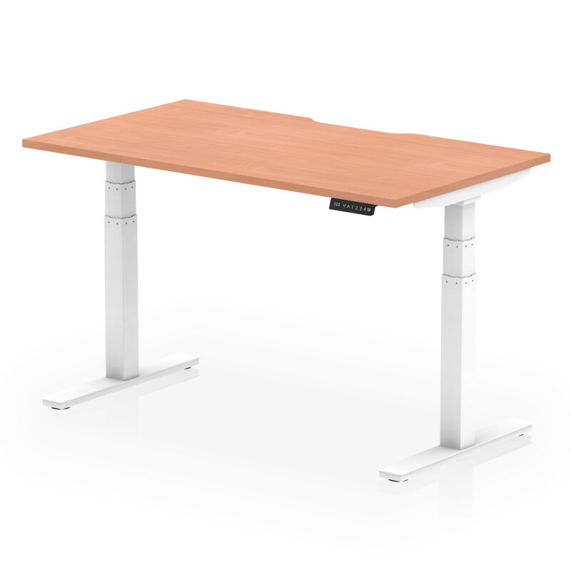 Breeze Scalloped Edge Height Adjustable Office Desk - Image 21