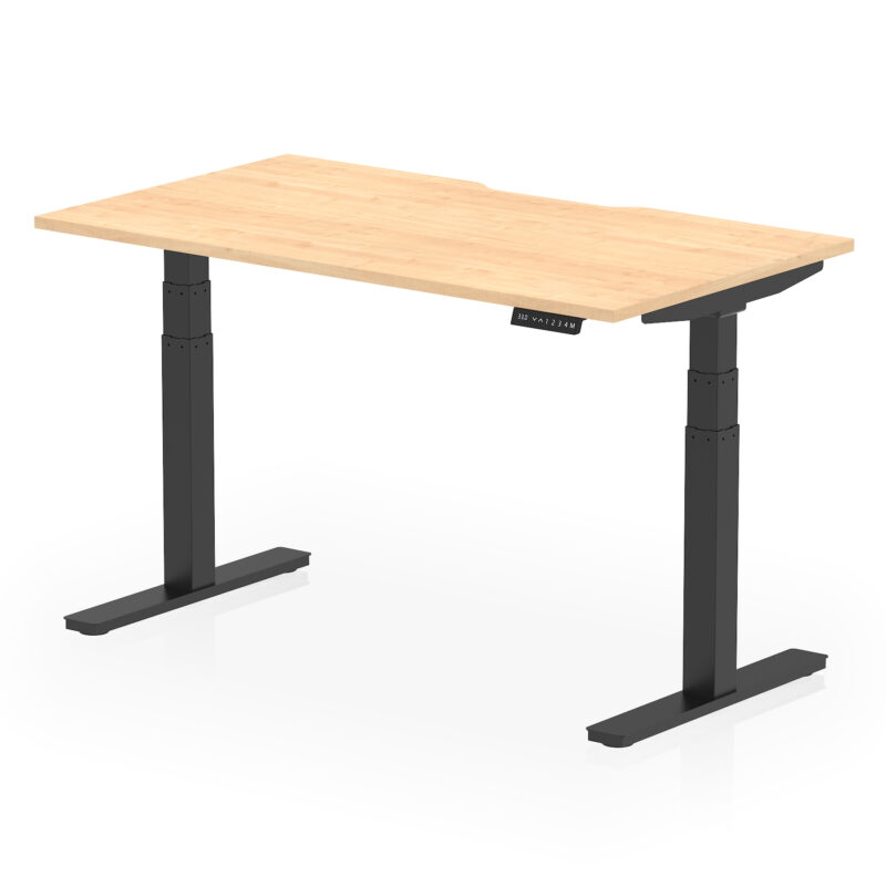 Breeze Scalloped Edge Height Adjustable Office Desk - Image 25