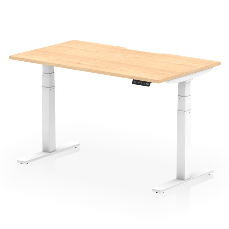 Breeze Scalloped Edge Height Adjustable Office Desk - Image 27