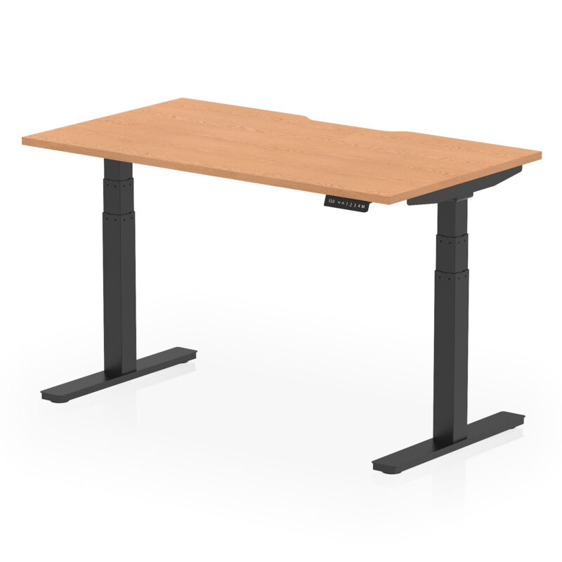 Breeze Scalloped Edge Height Adjustable Office Desk - Image 28