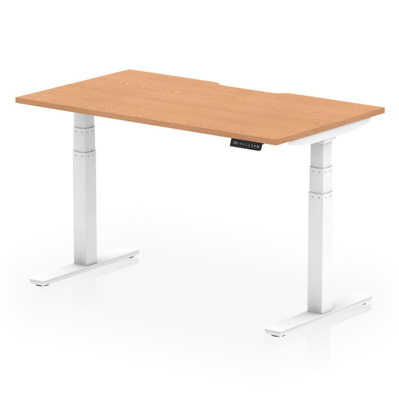 Breeze Scalloped Edge Height Adjustable Office Desk - Image 30