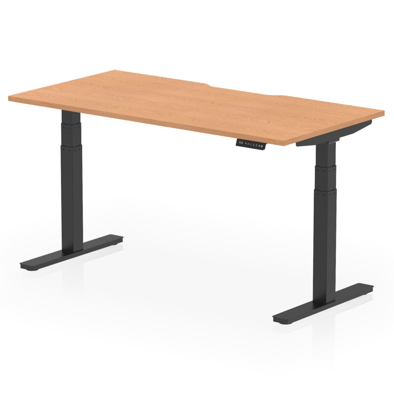Breeze Scalloped Edge Height Adjustable Office Desk - Image 46