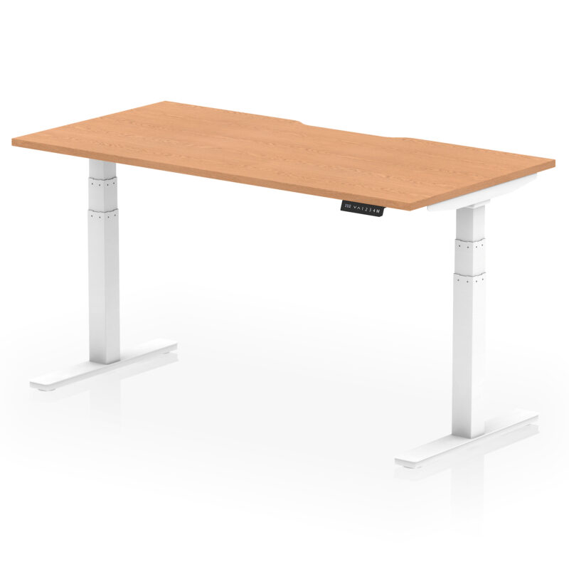 Breeze Scalloped Edge Height Adjustable Office Desk - Image 48
