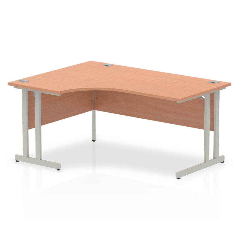 Surge 1600mm Left Crescent Desk Cantilever Leg