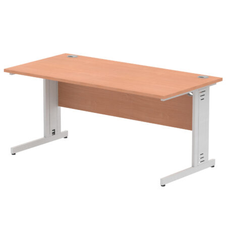 Surge 1600mm Straight Desk Cable Managed Leg