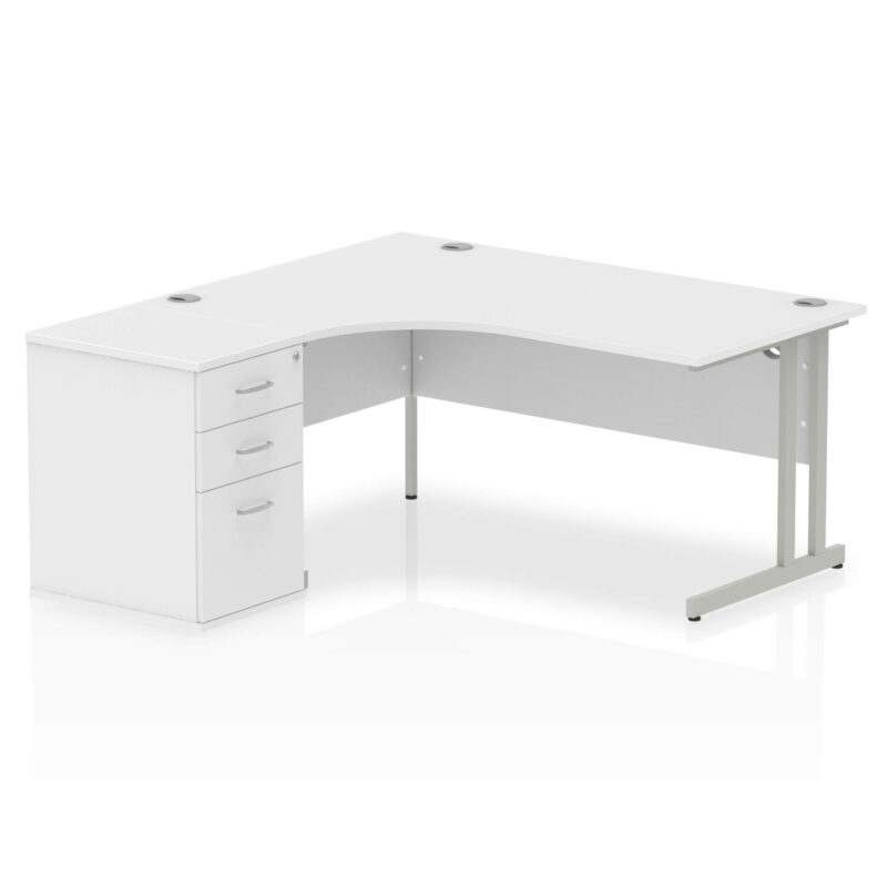 Surge 1600mm Cantilever Left Crescent Desk Workstation - Image 32