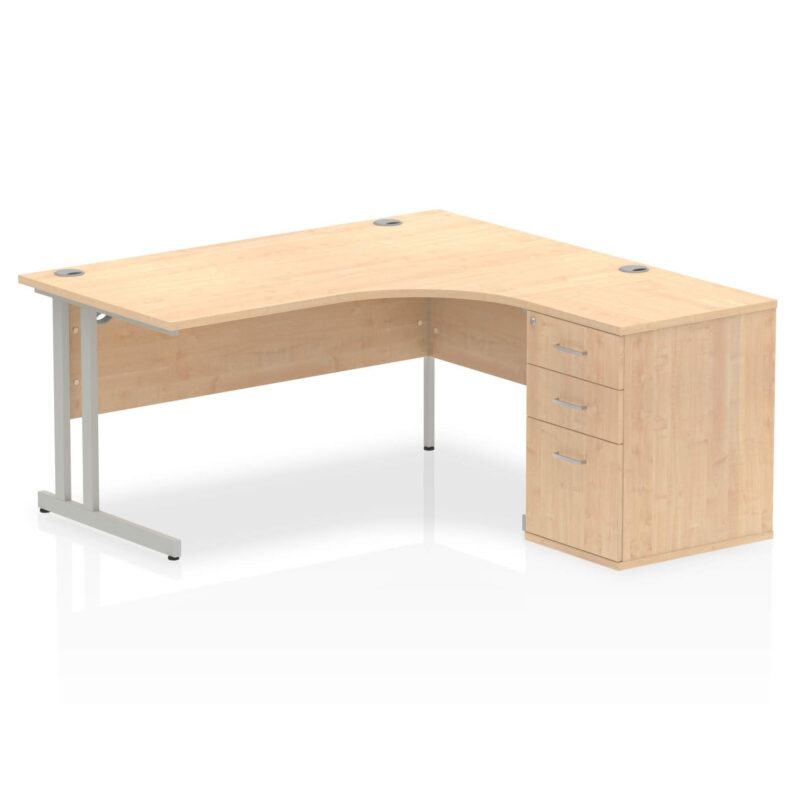 Surge 1600mm Cantilever Right Crescent Desk Workstation - Image 14