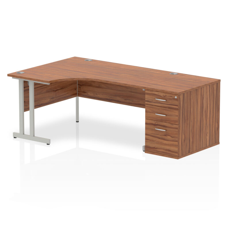 Surge 1600mm Cantilever Left Crescent Desk Workstation - Image 29