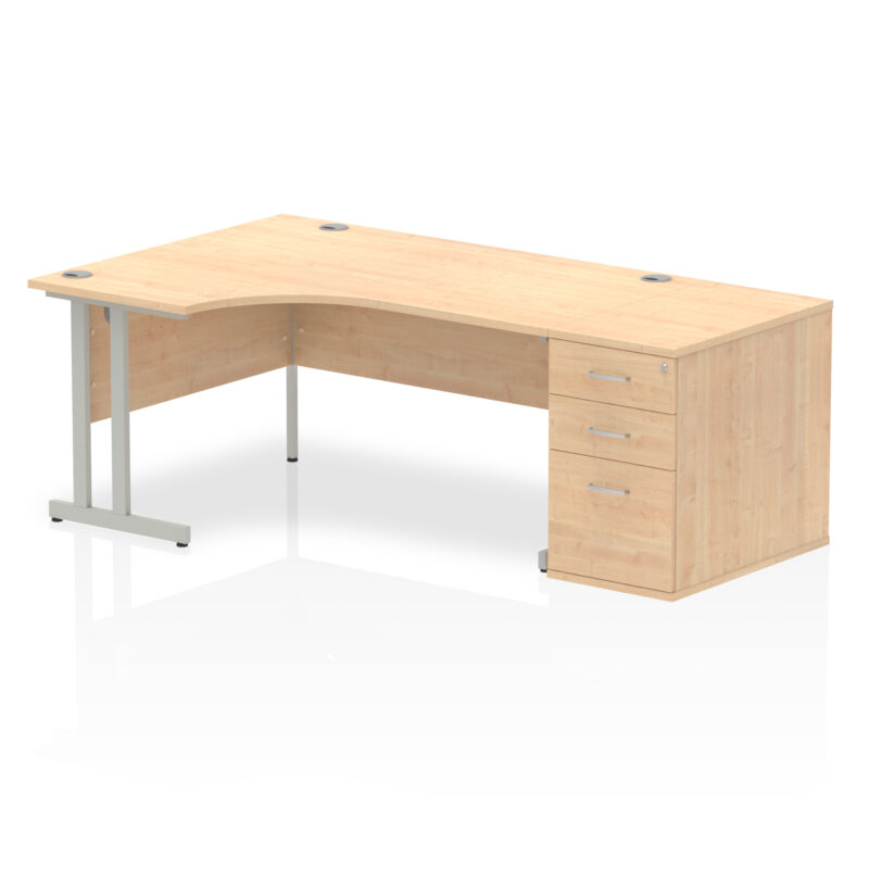 Surge 1600mm Cantilever Left Crescent Desk Workstation - Image 17