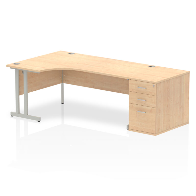 Surge 1800mm Cantilever Left Crescent Desk Workstation - Image 17