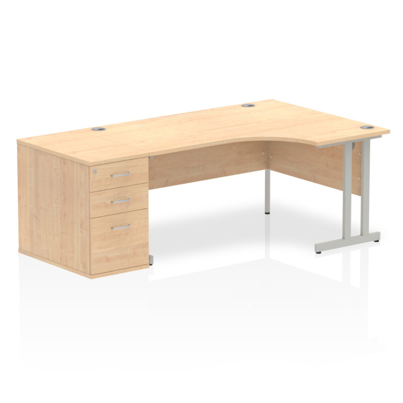 Surge 1600mm Cantilever Right Crescent Desk Workstation - Image 17
