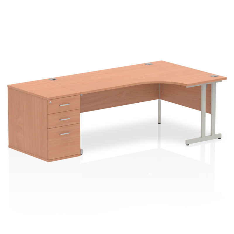 Surge 1800mm Cantilever Right Crescent Desk Workstation - Image 5