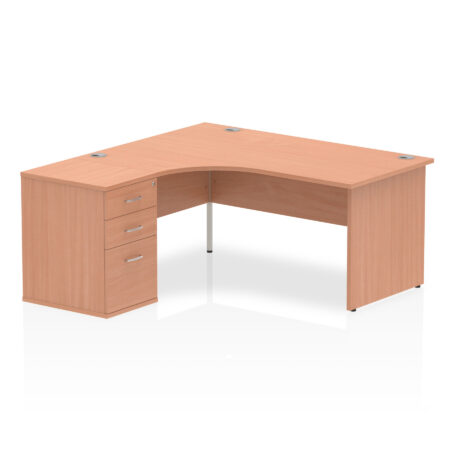 Surge Panel End Crescent Desk Workstation