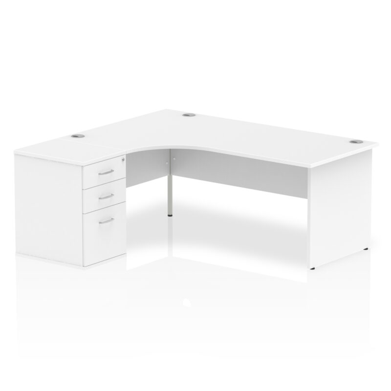 Surge Panel End Crescent Desk Workstation - Image 35