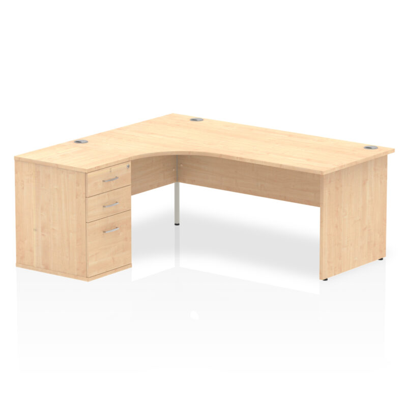 Surge Panel End Crescent Desk Workstation - Image 29