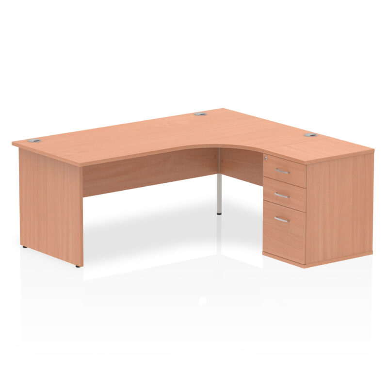 Surge Panel End Crescent Desk Workstation - Image 37