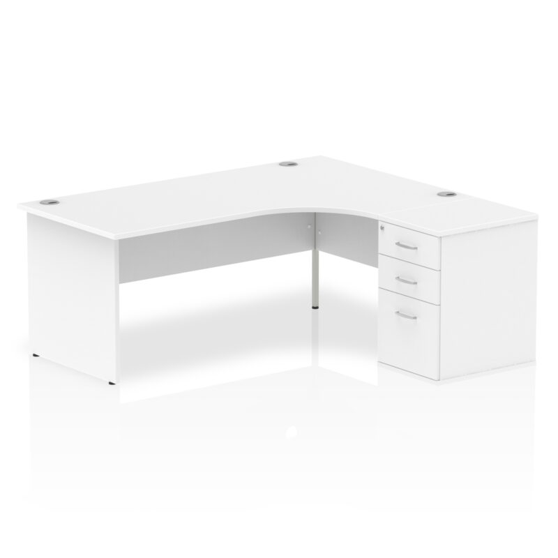 Surge Panel End Crescent Desk Workstation - Image 47